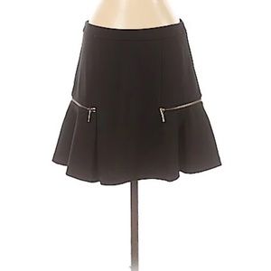 NWOT Michael Kors Black zippered miniskirt. Size 4.